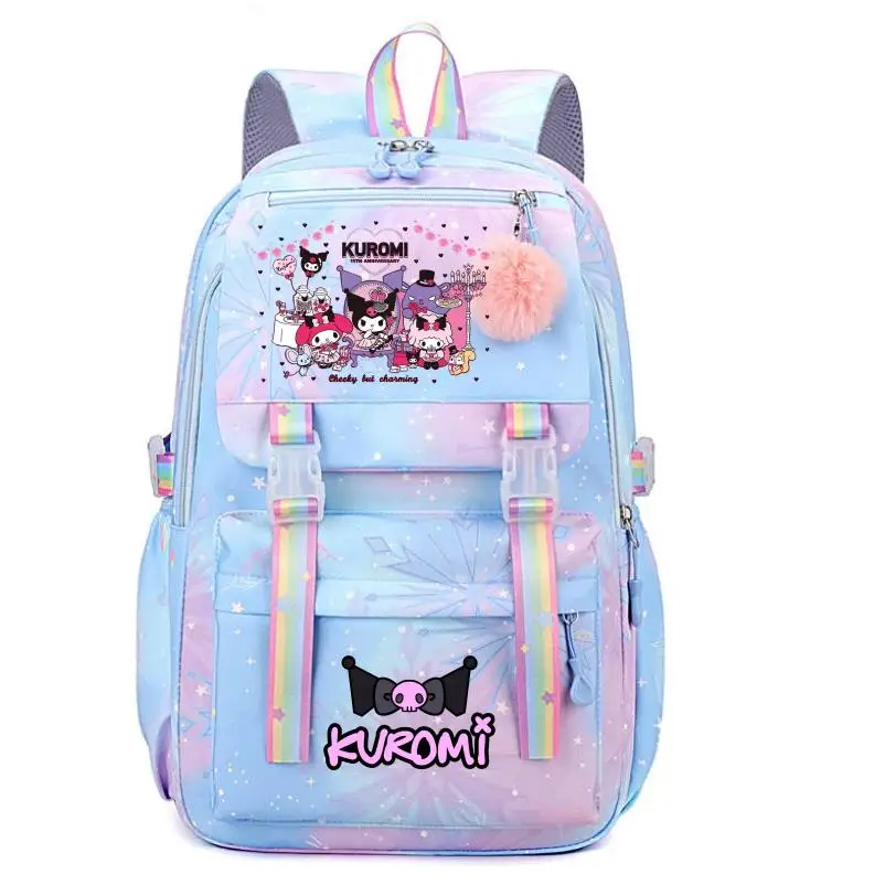 Hot Lovely Kuromi Melody Backpacks Women Backpack Female Travel Bag Backpacks Schoolbag for Teenage Girls Bookbag Mochila