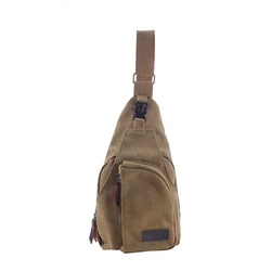 Men's Canvas One Shoulder Crossbody Bags 2024 New Trend Chest Bag Simple Sling Bags Outdoor Sport Messenger Packs For Men