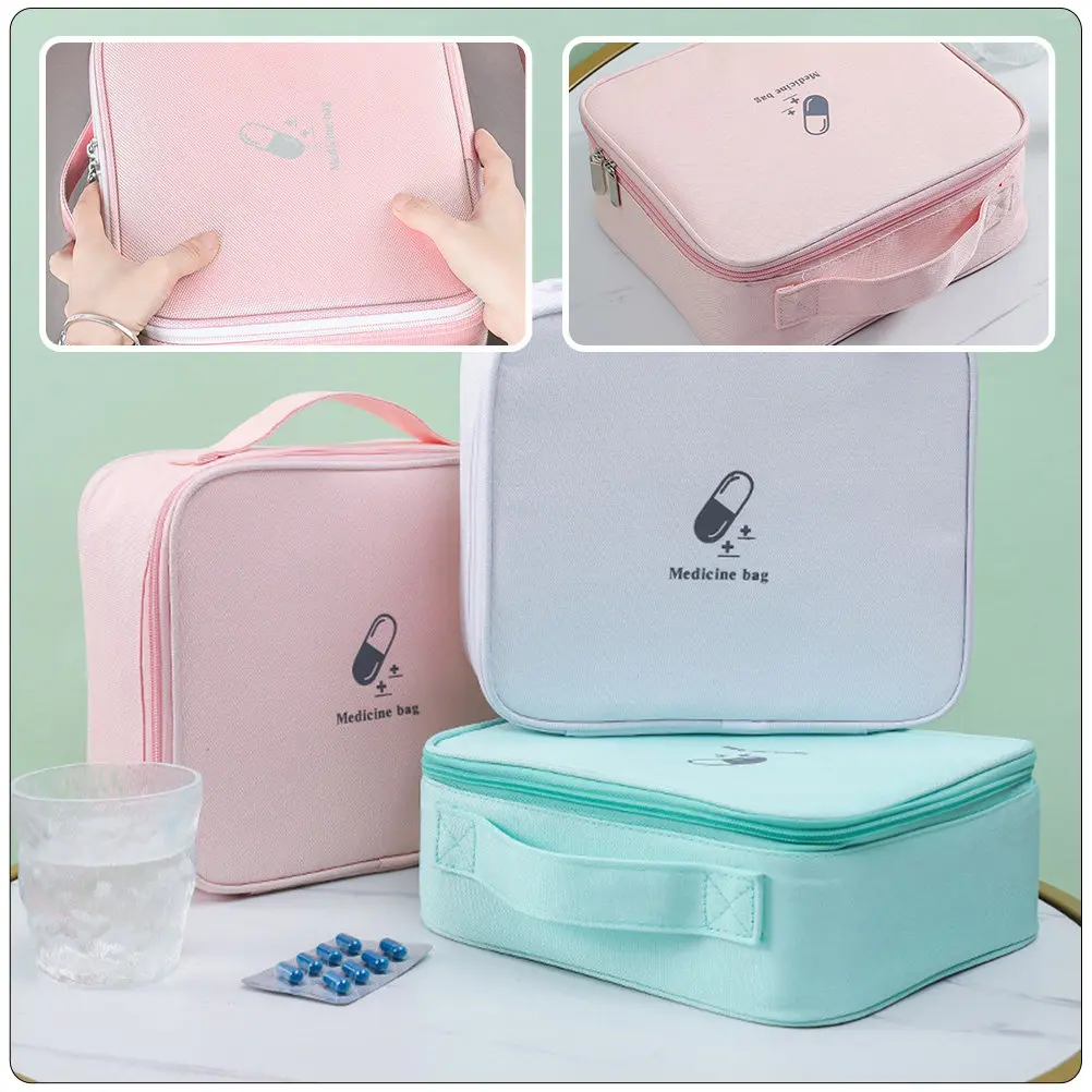 Ultralight Oxford Cloth First Aid Bag Emergency Storage Pouch Portable Medicine Organizer Travel Kit Bag Quick Access