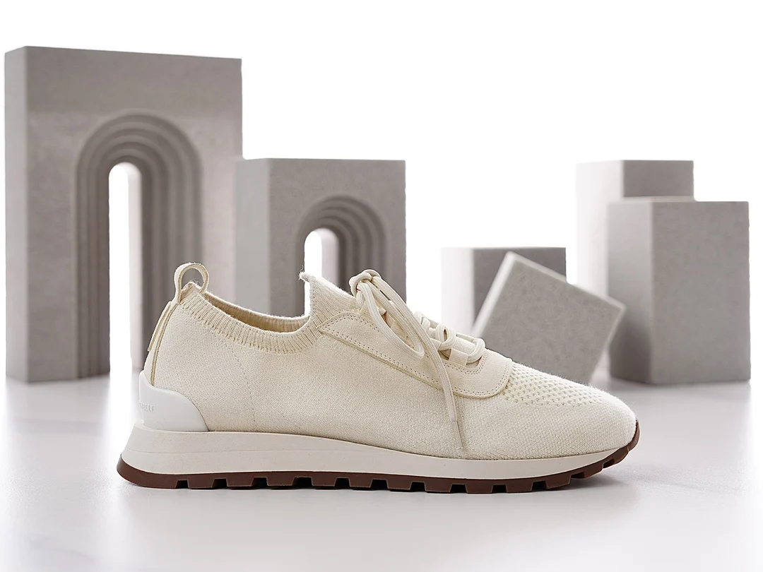 New Knitted Breathable Sneakers For Men, Lace‑Up Platform Flat Casual Shoes, Round Toe Summer Daily Walking Footwear_vogvips.com