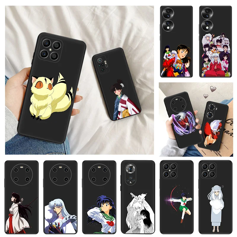 Ultra Thin Silicone Soft Phone Case For Honor X8 X7 X9 b X6 4G 70 90 Magic5 Pro 8x Pixel 8 7 6 a Inuyasha Kikyo Matte Cover