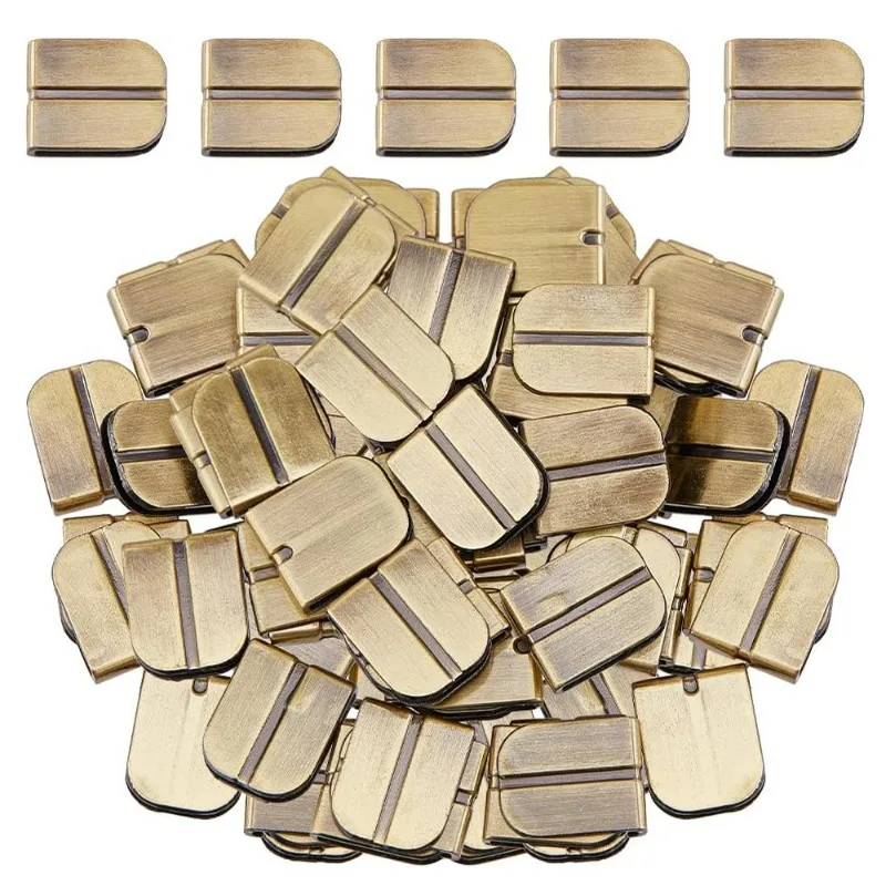 2/40pcs Notebook Metal-Edge Protection Bronze Decoration Vintage Solid Color Books Clip DIY Notebooks Fixed Stationery Buckles