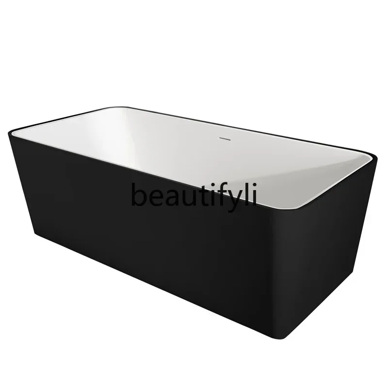 LXArtificial stone deep bubble household bathtub rectangular hotel engineering B & B bathtubSSS