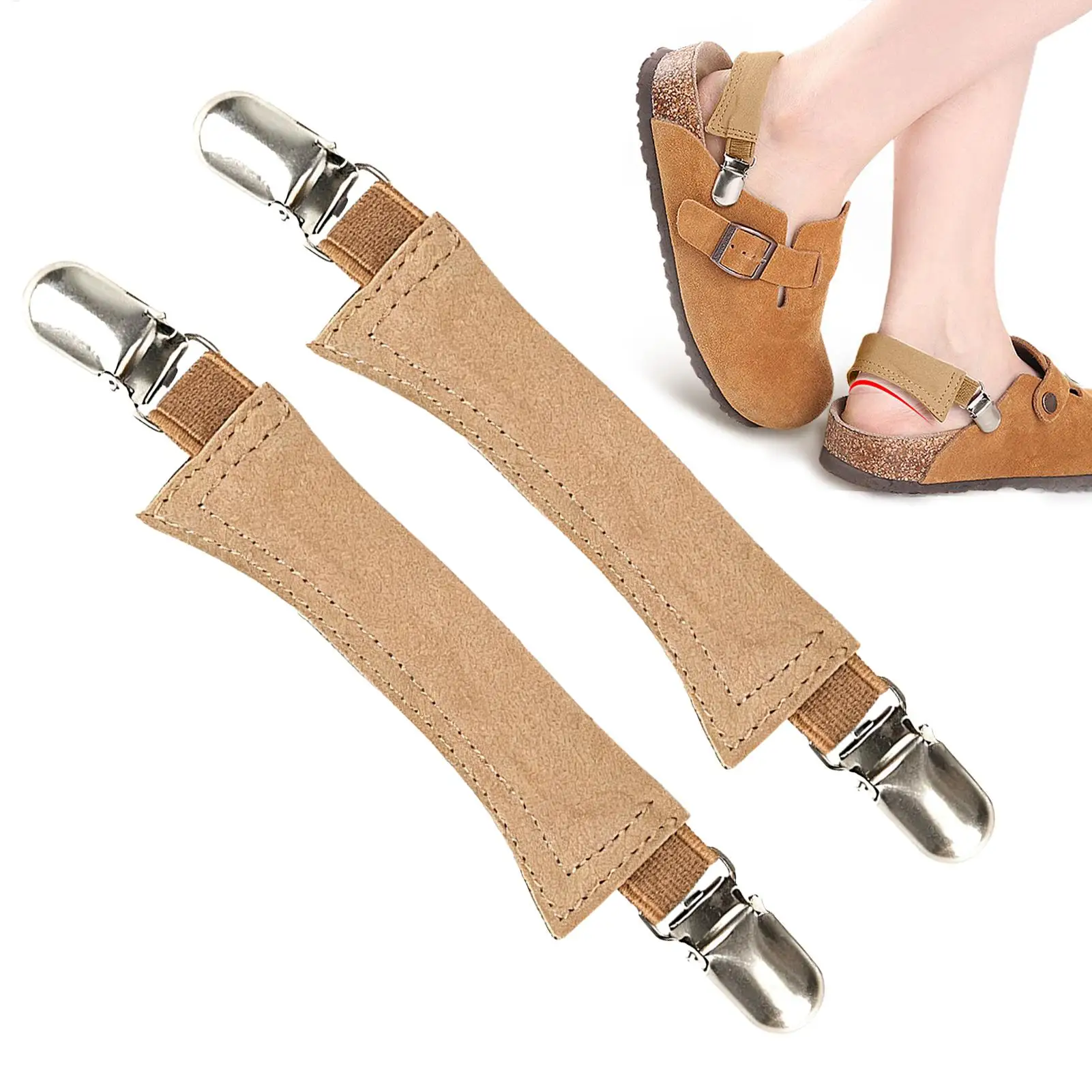 2pcs Heel Shoe Straps Set Elastic Ankle Bands for Secure Fit on Slippery Heels, Women Girls Dress Shoes