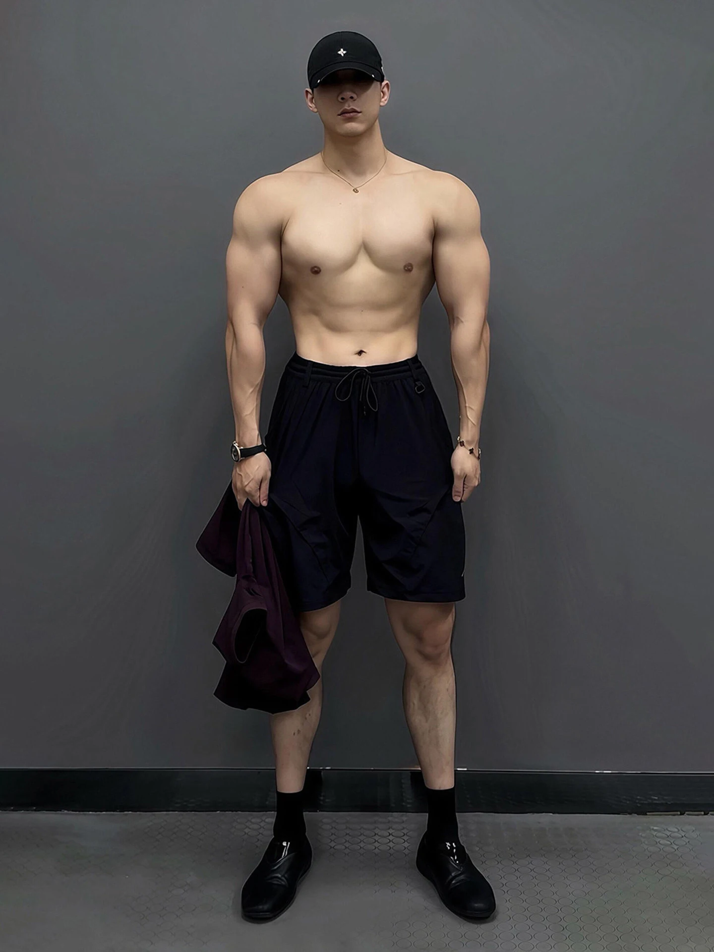 

Bla American Sle Fitn orts Men's Summer Qui Dry Breathable Baskeall Pants Dstring Five-Quarter Length