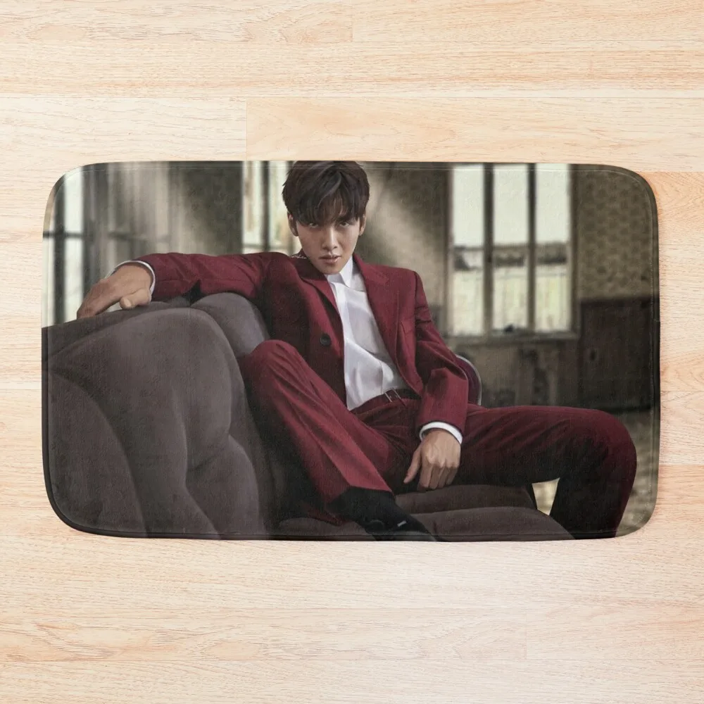 

Red Suit Ji Chang Wook Bath Mat Bathroom Carpet Bathroom Accessories Toilet Rug Anti Slip Bath Stickers Mat