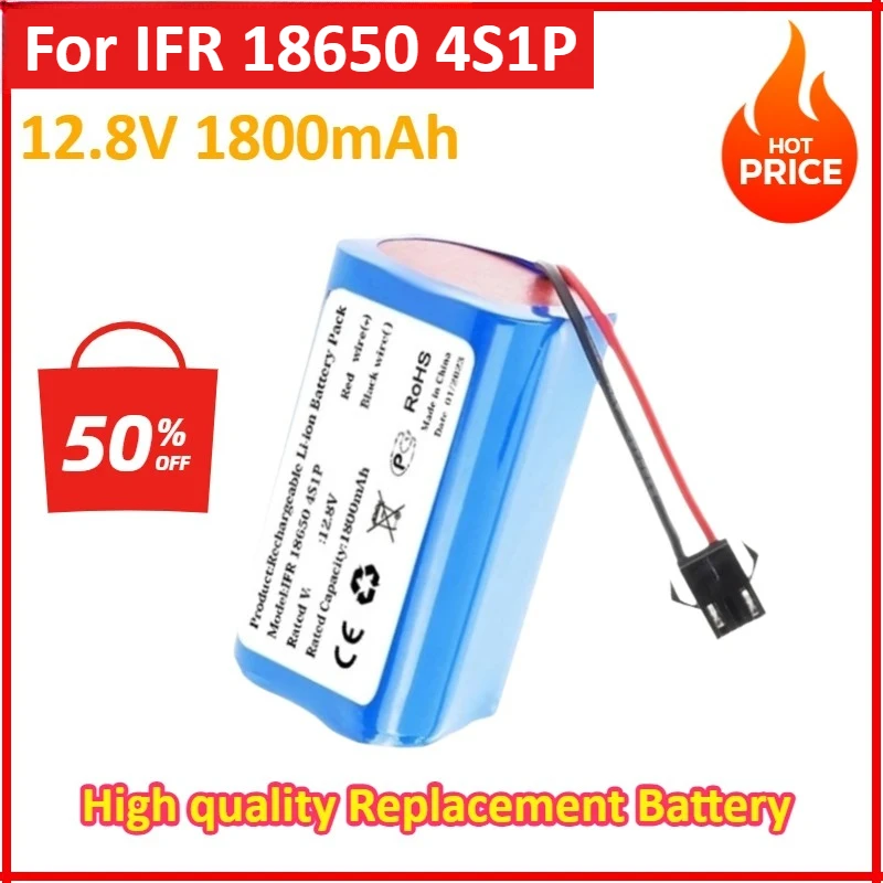 

12.8V 1800mAh Replacement Battery for IFR 18650 4S1P for Ecovacs King Kong CR130 for Dibei V780 Keke CEN55 for Lefant M201 M201