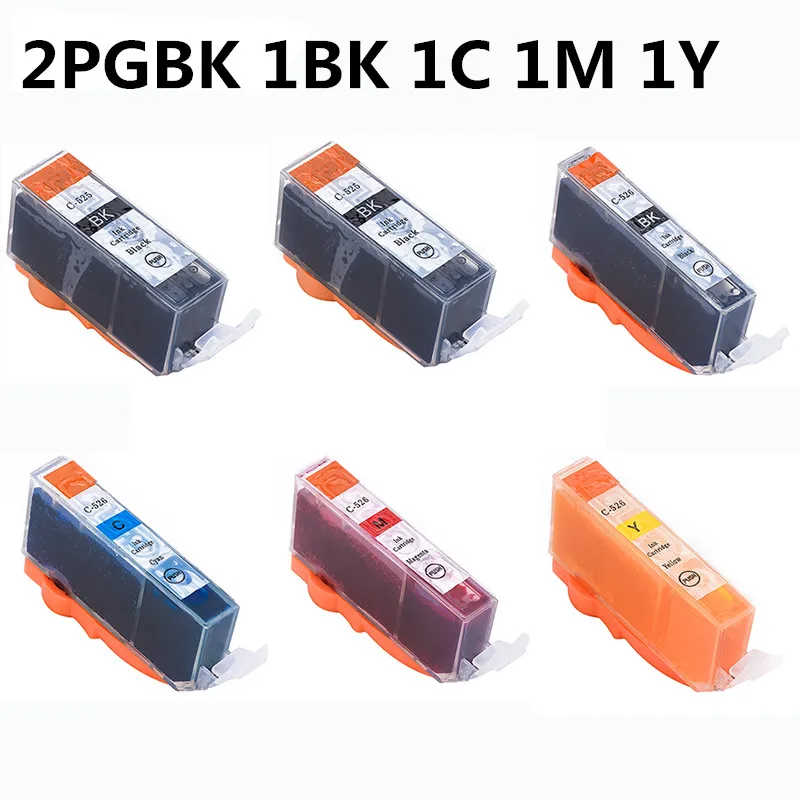 Compatible for Canon PGI525 CLI-526 full Ink Cartridges Pixma MG6150 MG6250 MG5350 iX6550 MG5250 iP4850 iP4950 MG8150