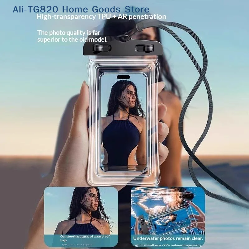 [TG820]Waterproof Phone Pouch Drift Diving Swimming Bag Underwater Dry Bag Case Cover For Phone Water Sports Beach Pool Skiing view 5