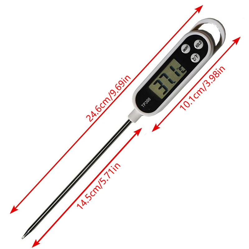 Food Thermometer TP300 Digital Kitchen Thermometer Instant Reading Meat Temperature Tester with Probe for Kitchen Grilled