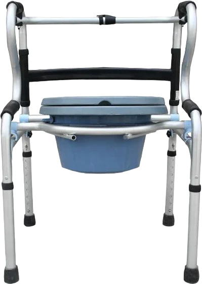 معدات إعادة التأهيل الطبي إطار من الألومنيوم أدوات المشي كرسي صوان قابل للطي مشاية متعددة الوظائف #2