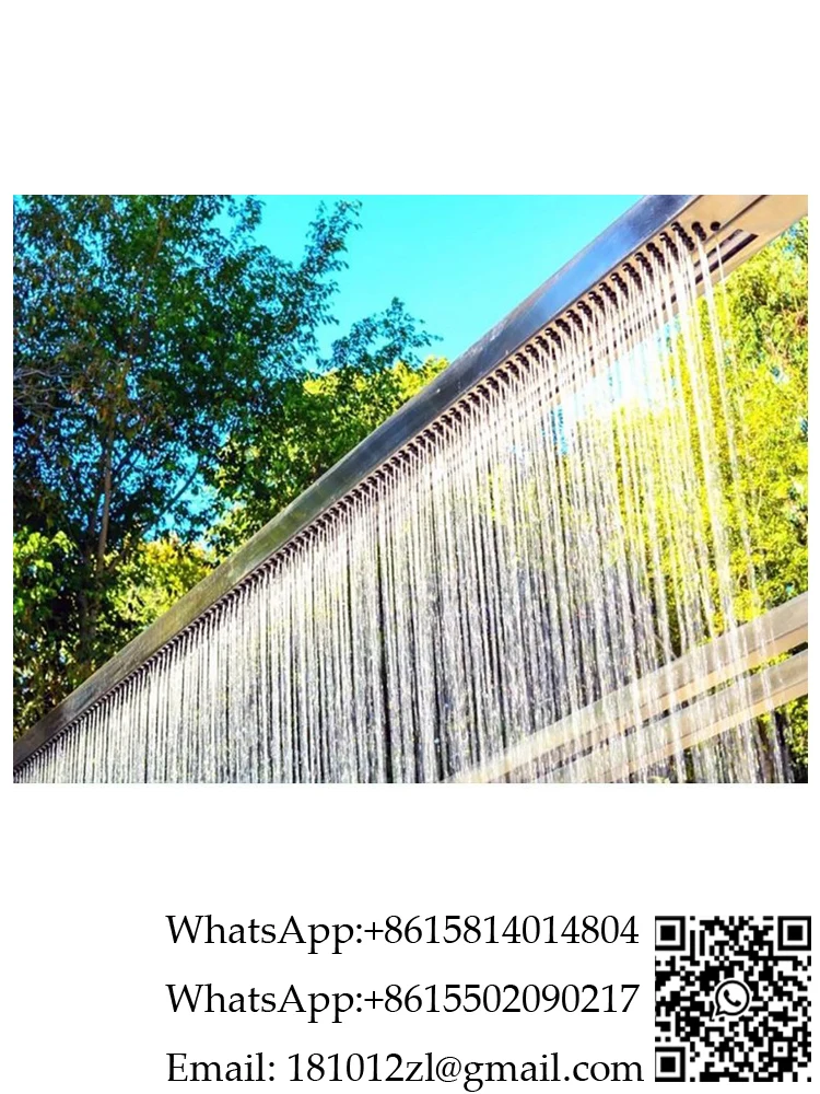 Imagem -06 - Water Feature Curtain Wall Screen Fountain Waterfall 304 Water Curtain Fluindo Water Screen