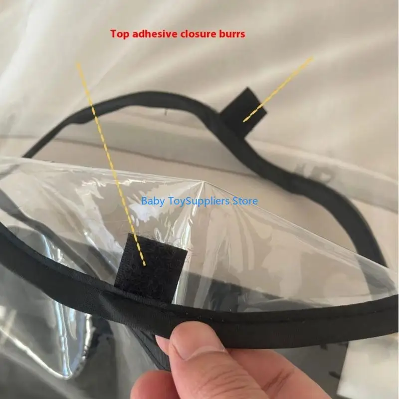 R1WF EVA Säuglingswagen Regenabdeckung wasserdichte winddichten Beschützer für Kinderwagen