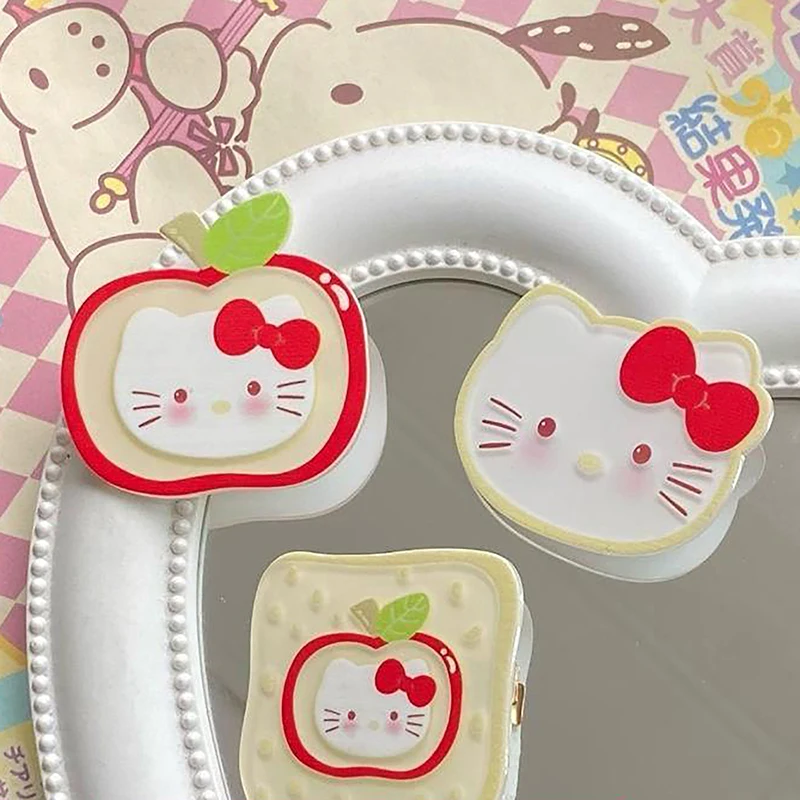 Sanrio Hello Kitty Hair Clip Kawaii Cartoon Barrettes Hairpins Sweet Cute Apple Toast Cat Duckbill Clips Girls Hair Accessories