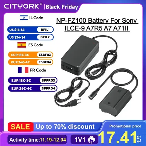 NP-FZ100 NP FZ100 Akumulator atrapa NPFZ100 Złącznik DC Zasilacz AC do aparatu Sony ILCE-9 A7R5 A71II A7RIII A7S3 A7R5 A9M2 FX30