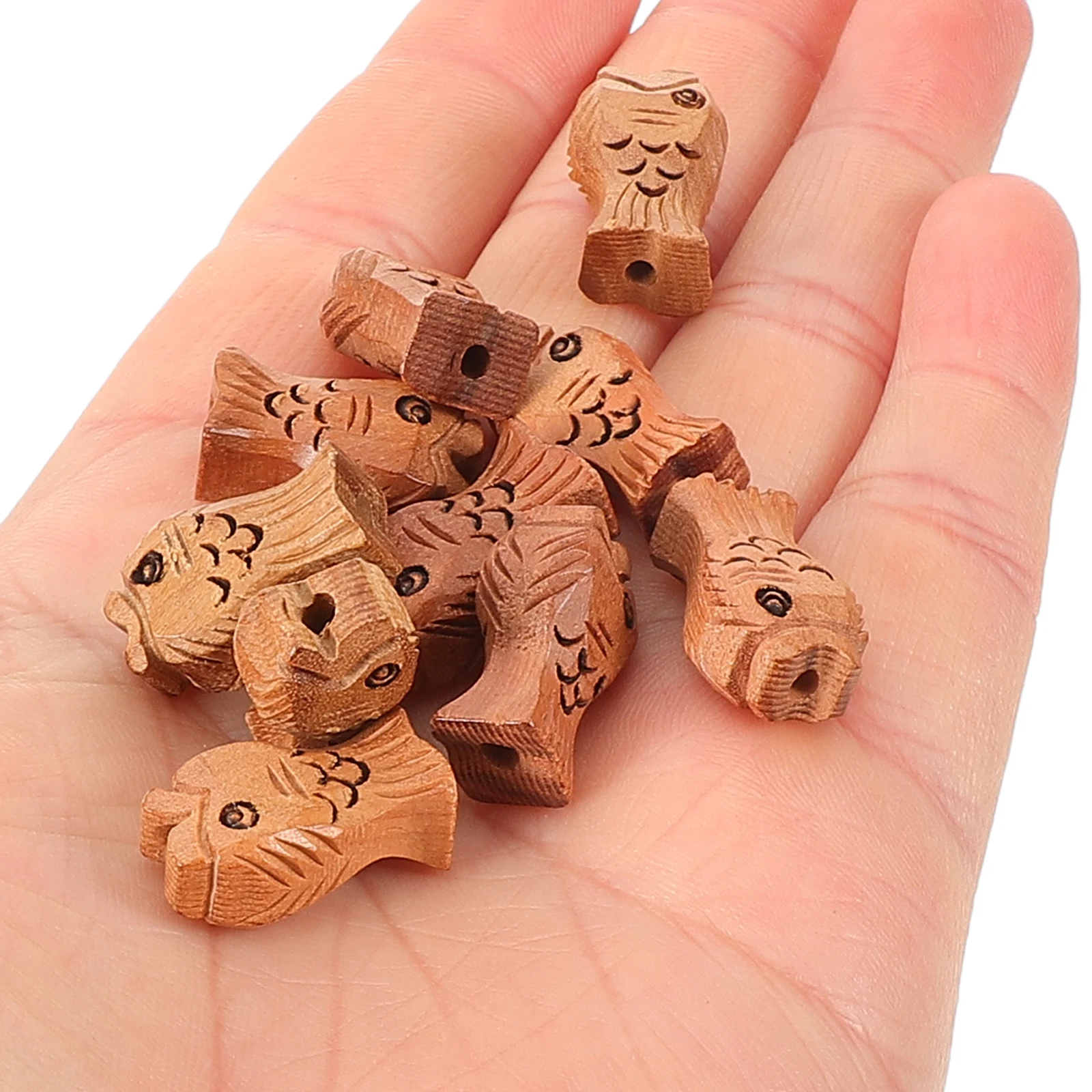 

10pcs Wood Small Fish Beads Jewelry Making Supplies Bracelet Charms Craft Wood Beads For Bracelets DIY Accessories Home Decor