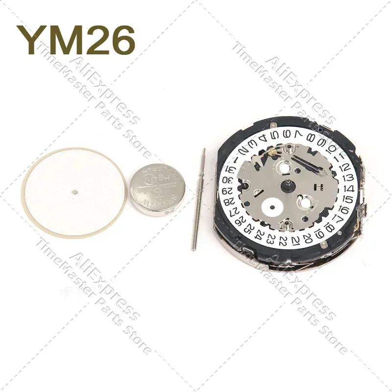 Movimiento YM26A importado Original, movimiento de cuarzo de ocho manos en lugar de acceso de movimiento de reloj YM2JA