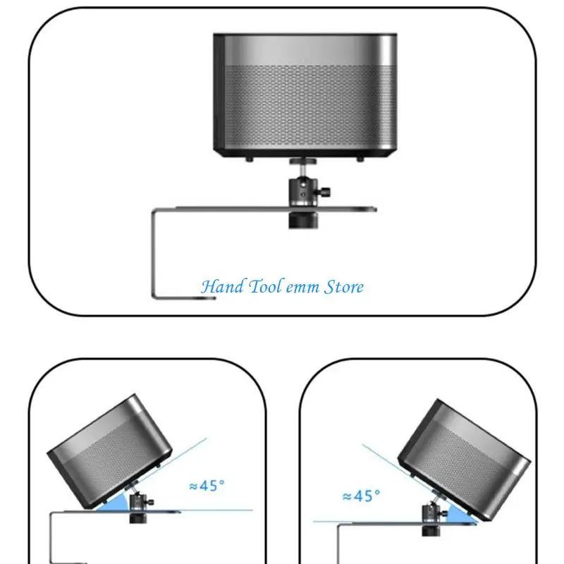 H37F Stabilizedly Projector Wall Bracket 5KG Weight Capacity Aluminum Construction Easy Installation for Multimedia Devices