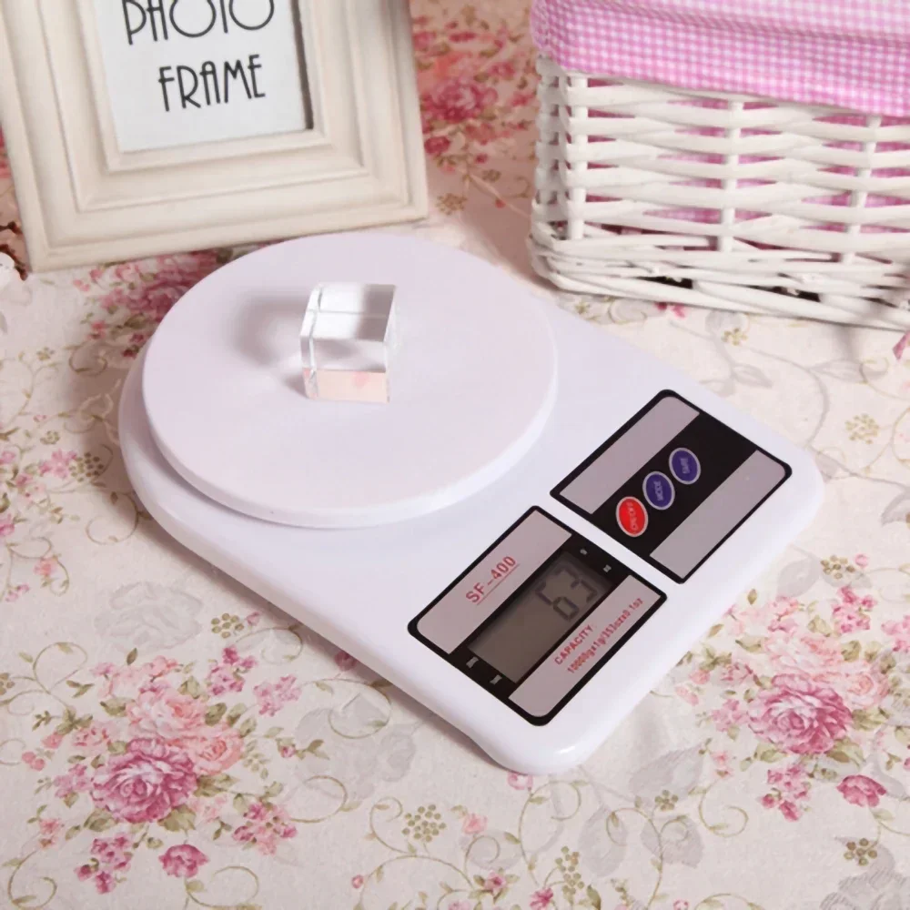 Smart Digital Kitchen Scale Electronic Food Weighing SF-400 10KG/1g LCD Display White Accessories for Cooking And Baking - view 2