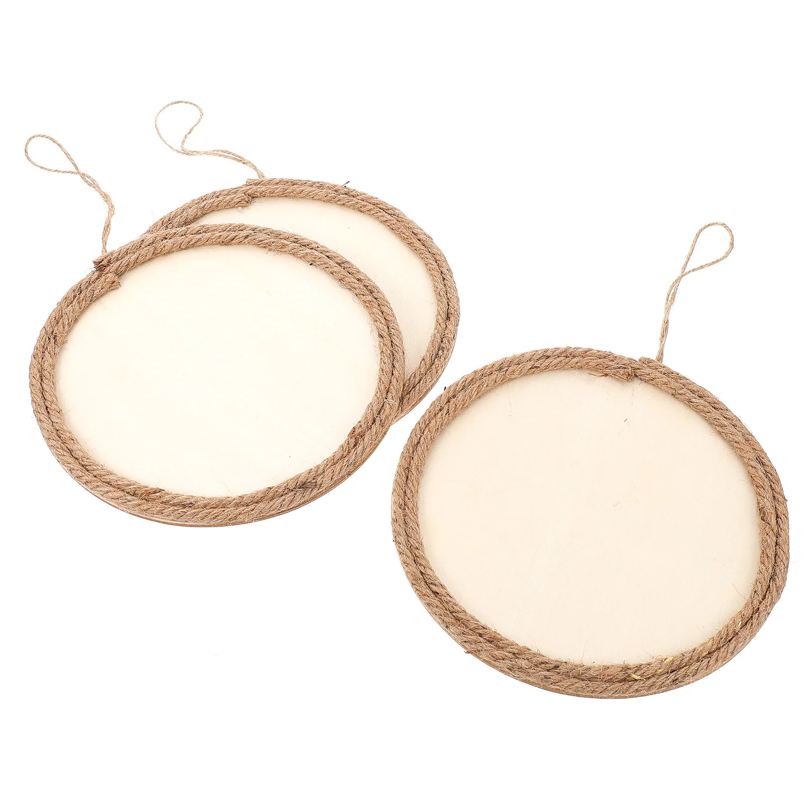 

3Pcs Wooden Frames 20CM Round Blank Photo Frames Durable Kids Craft Durable Pictures Frame Wall Decor