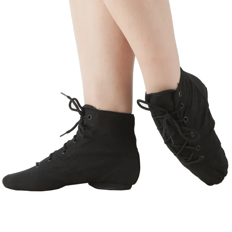 

Холщовая джазовая обувь на мягкой подошве, танцевальная обувь для детей, женская обувь, балерина