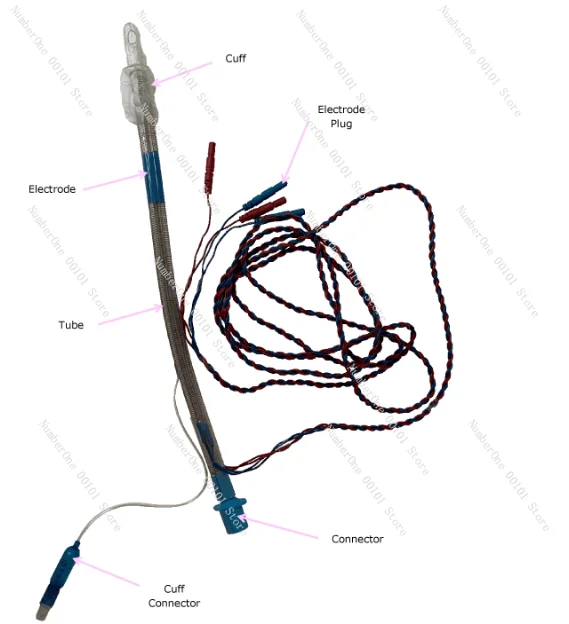 Factory supply neuromonitoring arc-shaped EMG laryngeal electrode with cuff for thyroid surgery