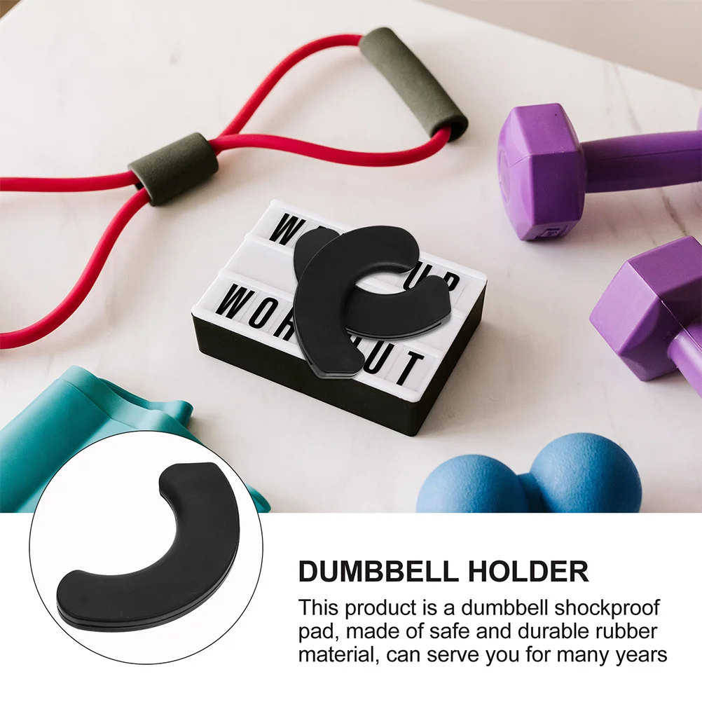 

10Pcs Moon Shape Dumbbell Pad Fitness Supplies for Exercise Machines Non-Slip Weightlifting Protection Pad Cushion