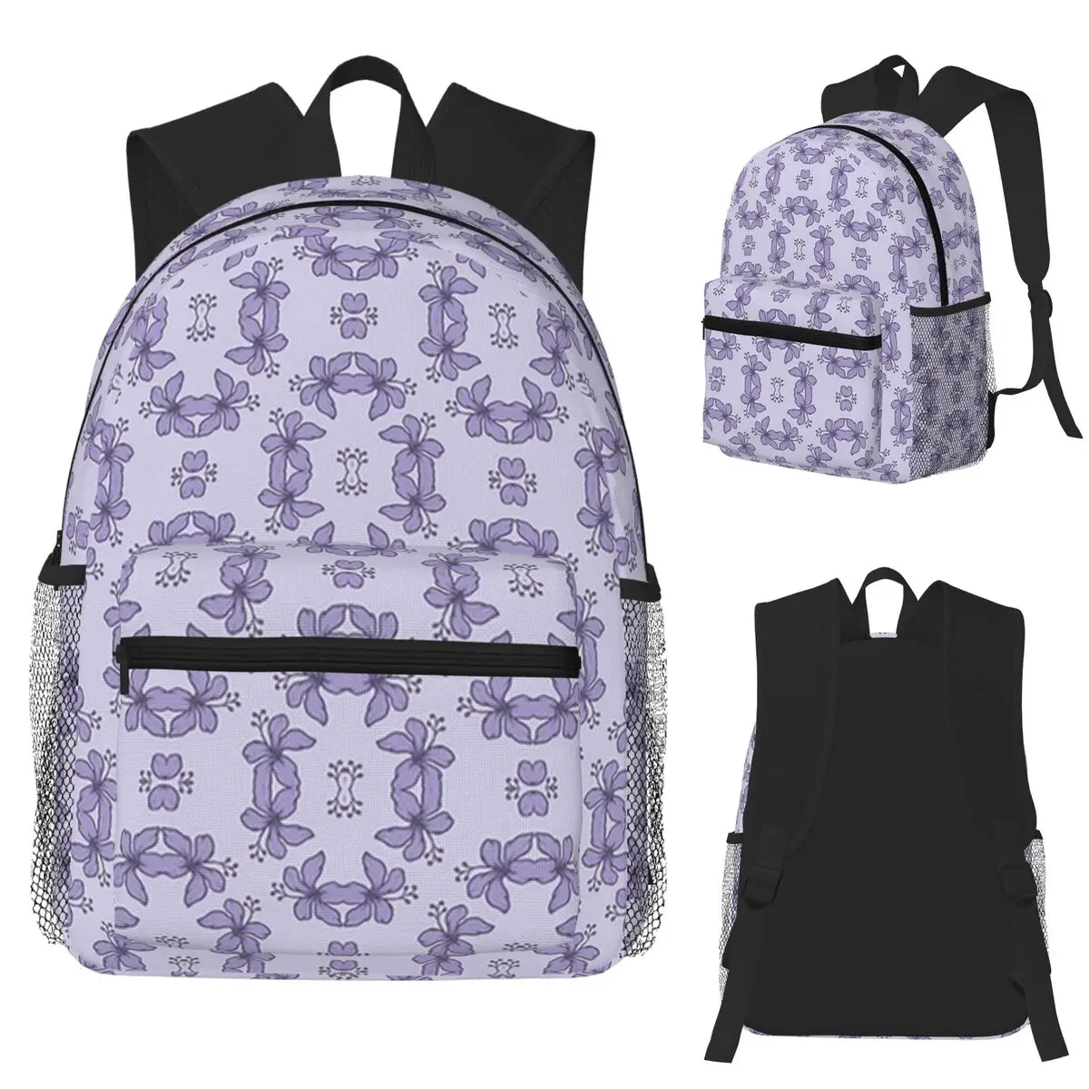 

Elegant Lavender Blossom Harmony Student Backpack School Bag Hiking Travel Daypack for Men Women Fashion Bookbag Shoulder Bags