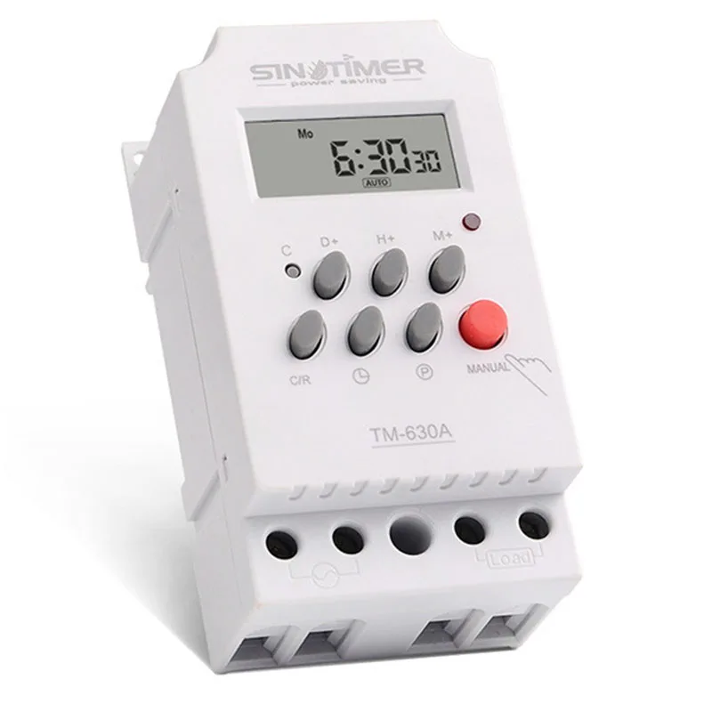 SINOTIMER 12V DC Input 7 Days Programmable 24Hrs MINI TIMER SWITCH Time Relay Output Load High Power 30A