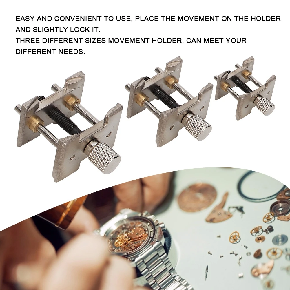 /Set Metall Uhrwerk Feste Basis Halter Uhrmacher Zubehör Reparatur Werkzeug Uhr Reparatur Zubehör Uhrwerk Halter