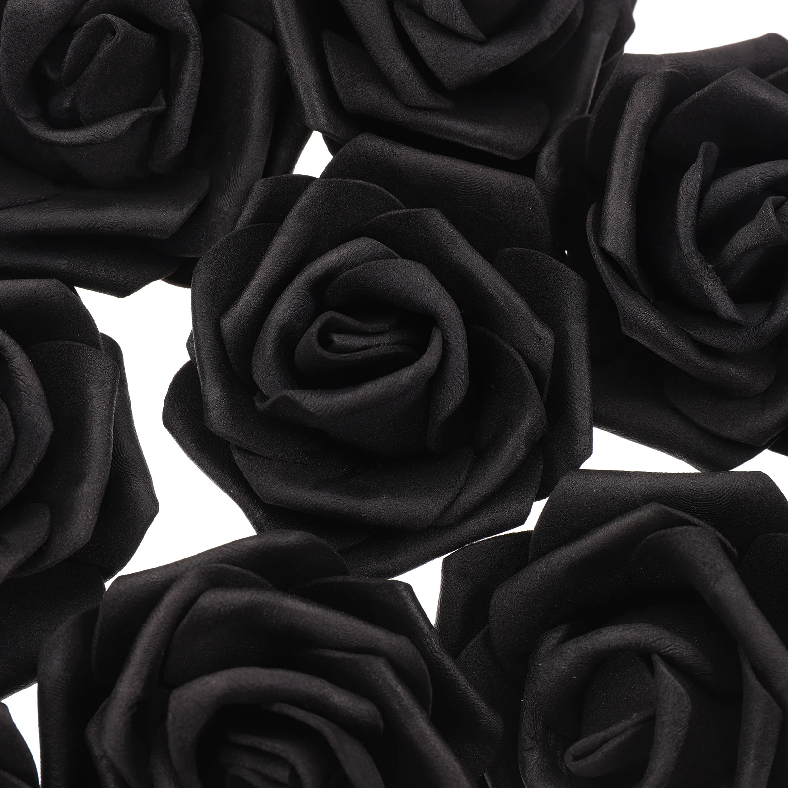 

100pcs Artificial Rose Heads Light Pink Black Faux Flowers for Crafts Wedding Decor Artificial Flower Heads for Bride Party