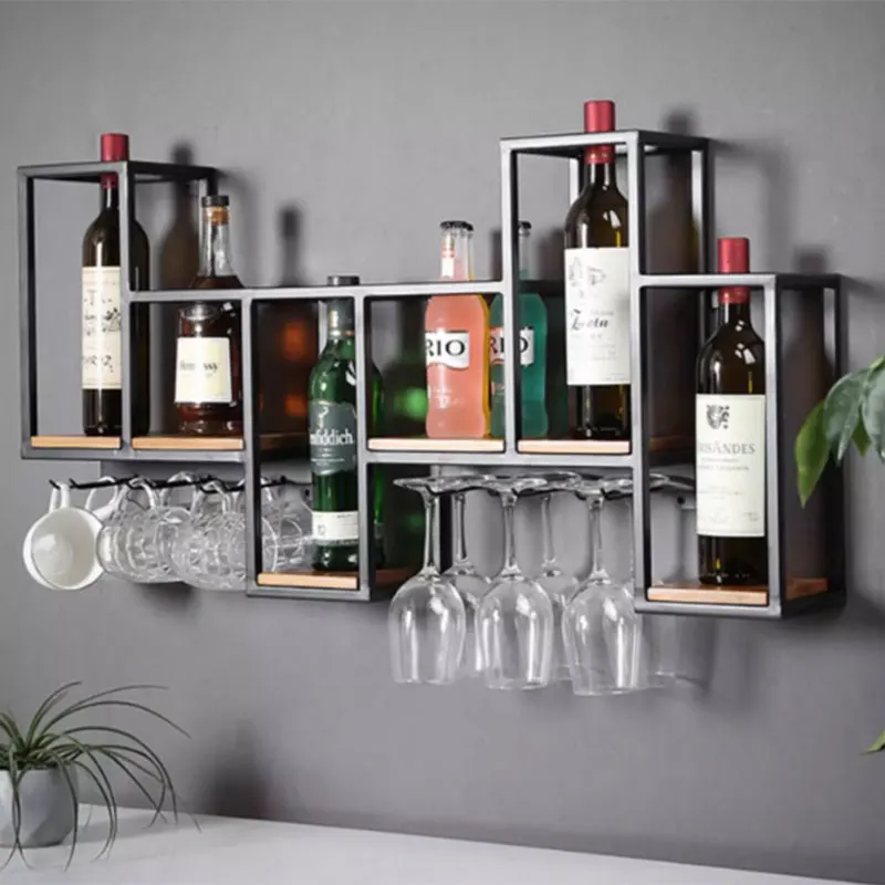 Display Modern Wine Holder Minimalist Cabinet Living Room Wall Wine Rack Bottle Restaurant Fancy Botellero De Vino Bar Furniture