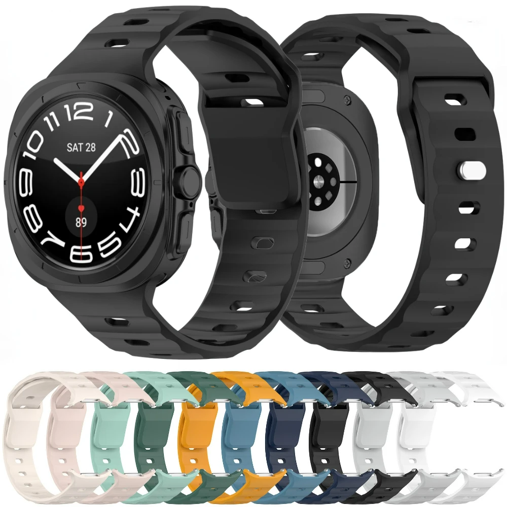

Silicone Strap for Samsung Galaxy Watch Ultra 47mm 2025 Smart Watch Bracelet Wristband for Galaxy Watch 8 Ultra 47mm Accessories