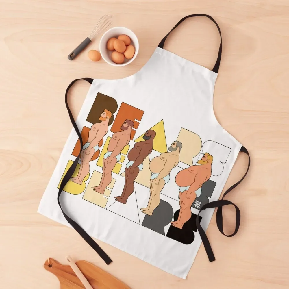 

BEARS BEARS BEARS Apron professional hairdresser Restaurant Waterproof Kitchen Woman Things For The Home Apron