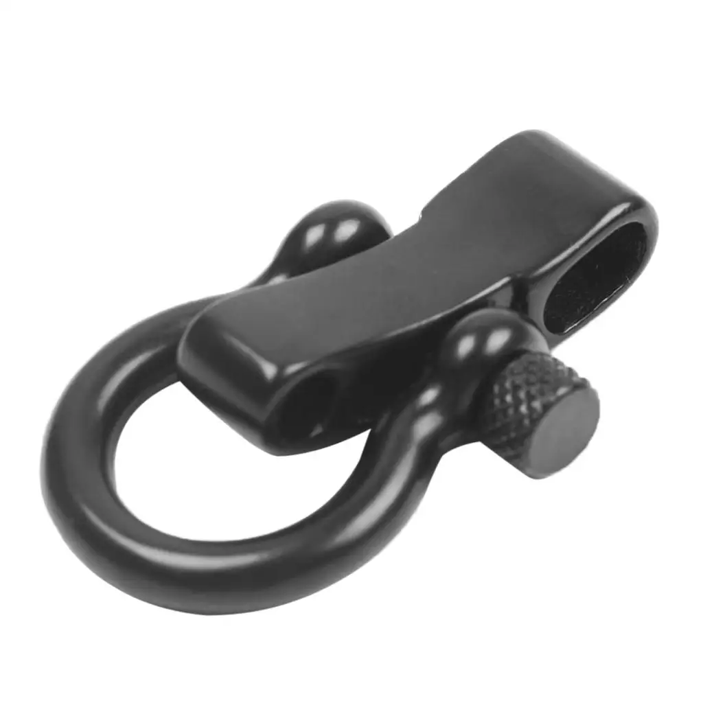 Adjustable D Shackle Bracelet Buckle Bracket Survival Durable Black