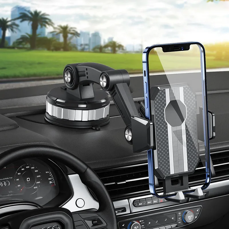 360 Rotatable Cellphone Car Holder Fixed Shockproof Stand Car Mobile Cell Support Bracket Support For iPhone Samsung Xiaom