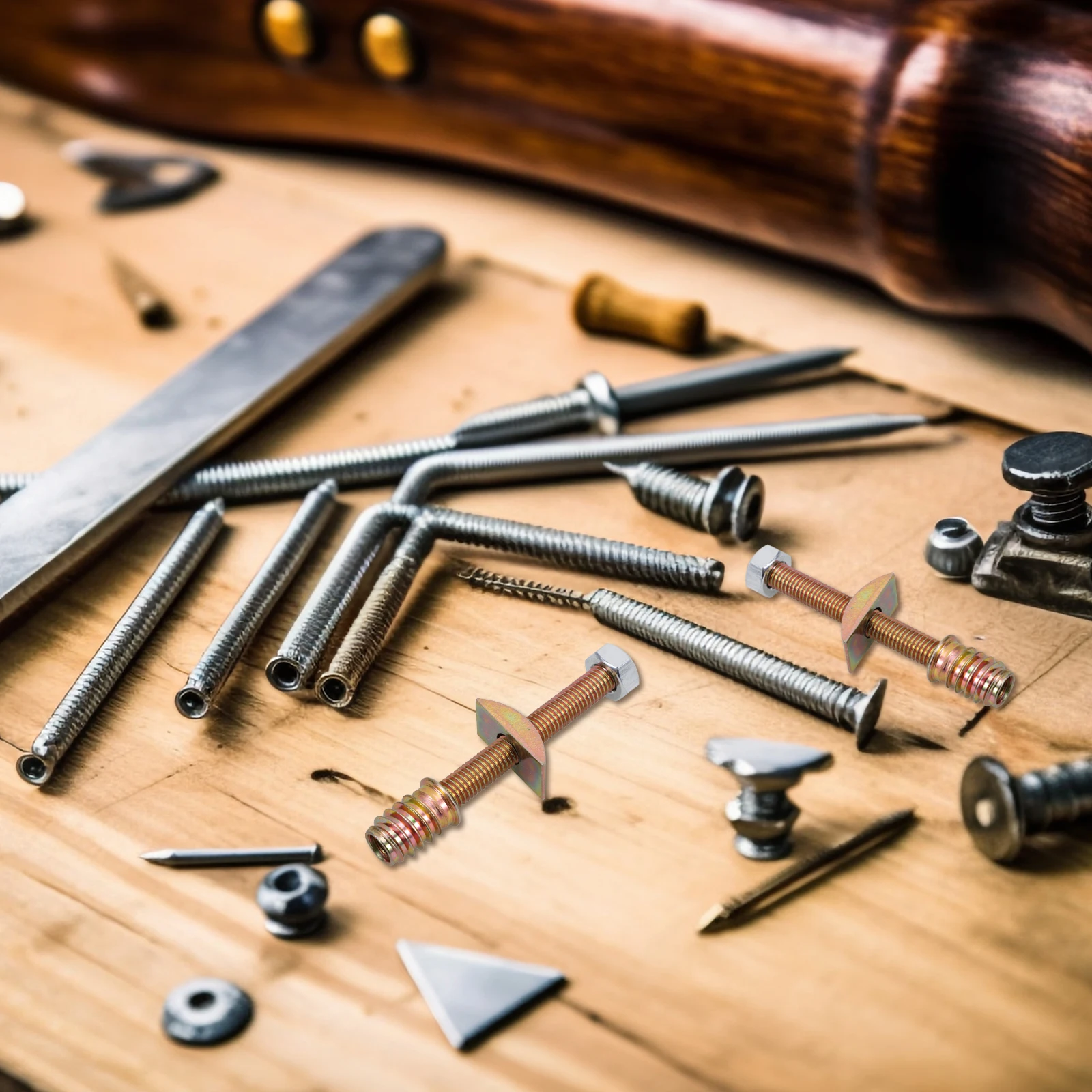 

4 Sets 8x80mm Furniture Connector Solid Crescent Heavy Duty Benchtop Joiner Table Top Fasteners Worktop Countertop Hardware