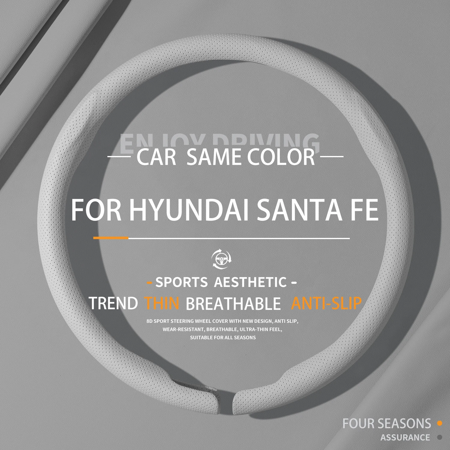 

Suitable For HYUNDAI SANTA FE Model Car Steering Wheel Covers Ultra-thin Steering Wheel Cover 38cm Wrapper Car Accessories