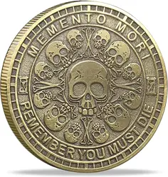 Memento Mori Challenge Coin: Elevate Your Daily Stoic Practice with Amor Fati Medallion - A Perfect Stoicism Gift and EDC Metal