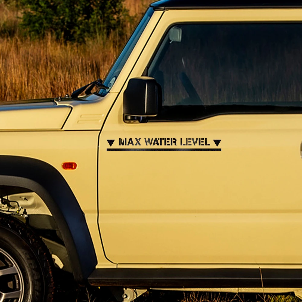 Max Water Level Car Sticker For SUZUKI Jimny Raptor Hilux Ranger Fit Offroad Military 4x4 Waterproof Vinyl Film Car Accessories