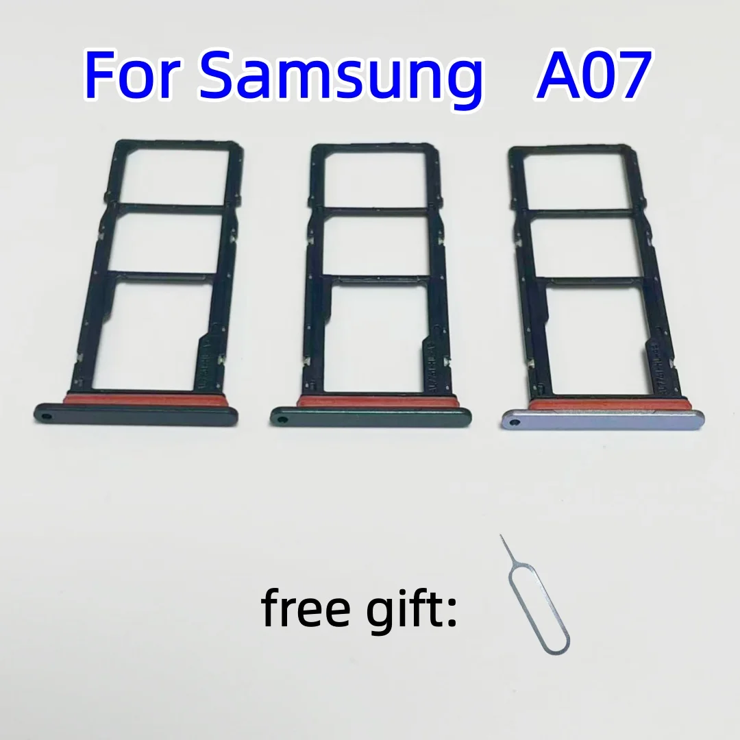 SIM Card SD Card Tray chip slot drawer card Holder For Samsung Galaxy A07 SM-A075F A075 A075M drawer chip card tray