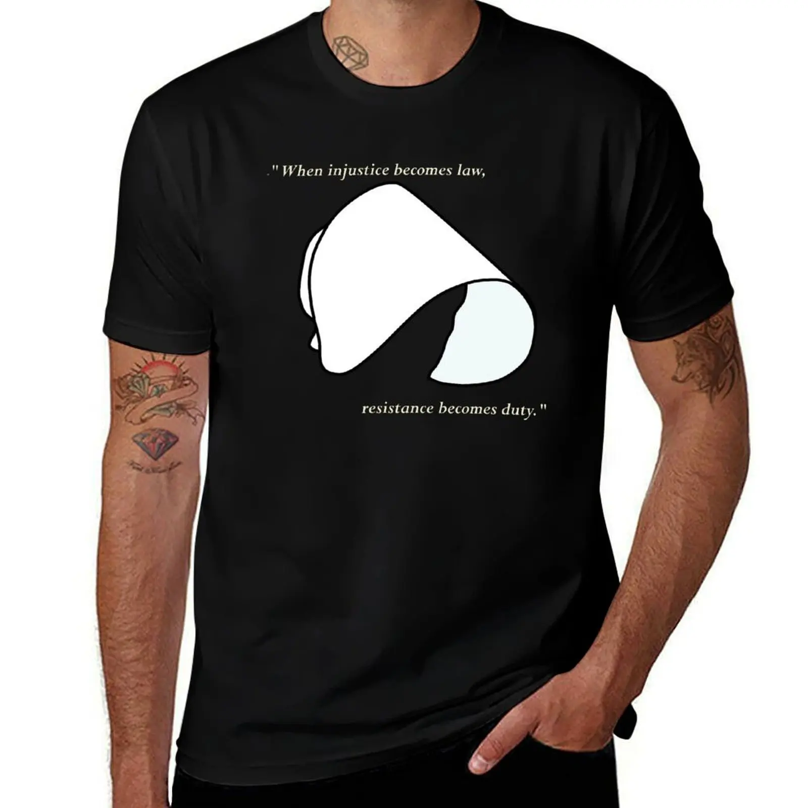 

When injustice becomes law... T-Shirt t shirts for man graphic tees man tshirt funny t shirts cotton T-Shirt