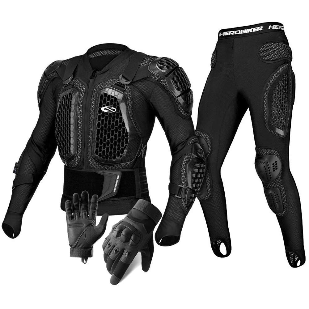 

Men Motorcycle Jacket Breathable Full Body Armor Black Motorcycle Armor Moto Motocross Racing Jacket Black Motorcycle Equipment
