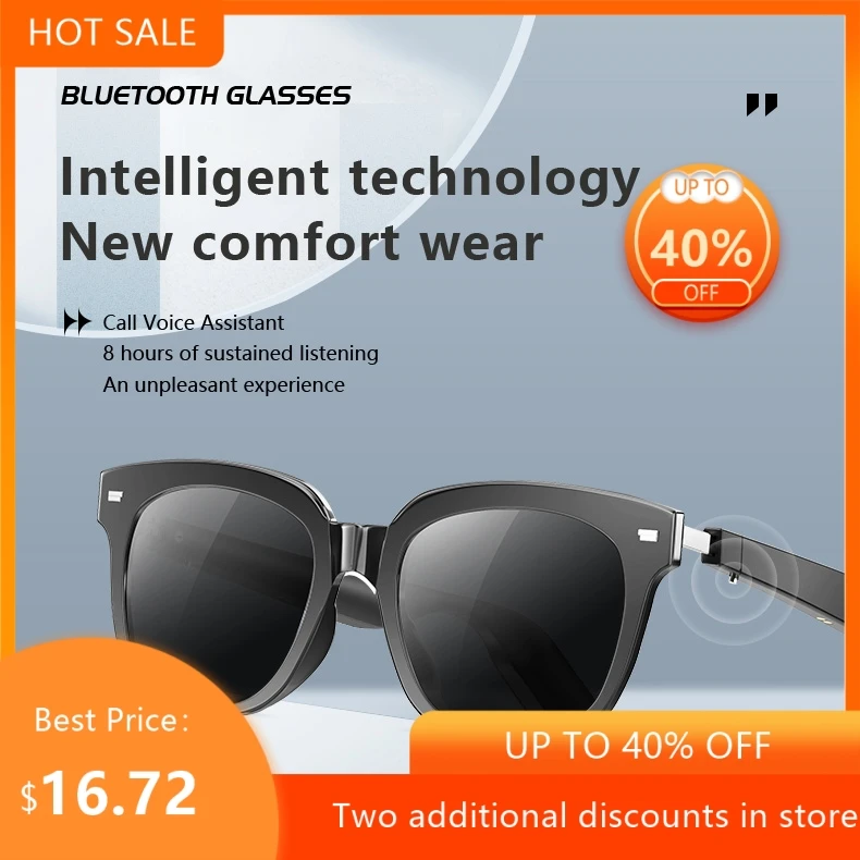 Smart Bluetooth Glasses Headphones Wireless Multifunctional Sunglasses Driving Calling Music Cycling Polarized Version New 2026