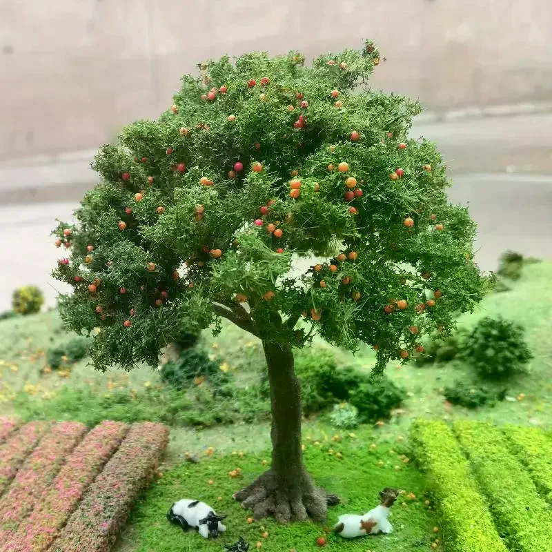 1pc Dollhouse Realistic DIY Fruit Trees Miniature Landscape Decoration Sand Table Building Model Tree Decor