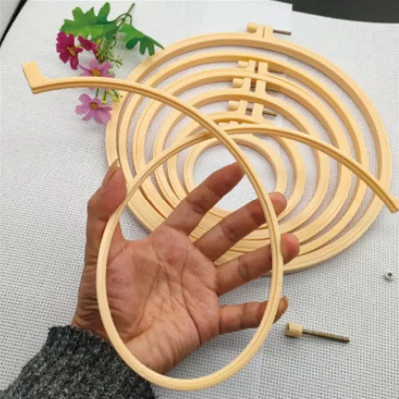 5Pcs 3 Inch to 8 Inch Embroidery Hoops Set for Craft Ornaments Sewing cross stitch embroidery circle plastic