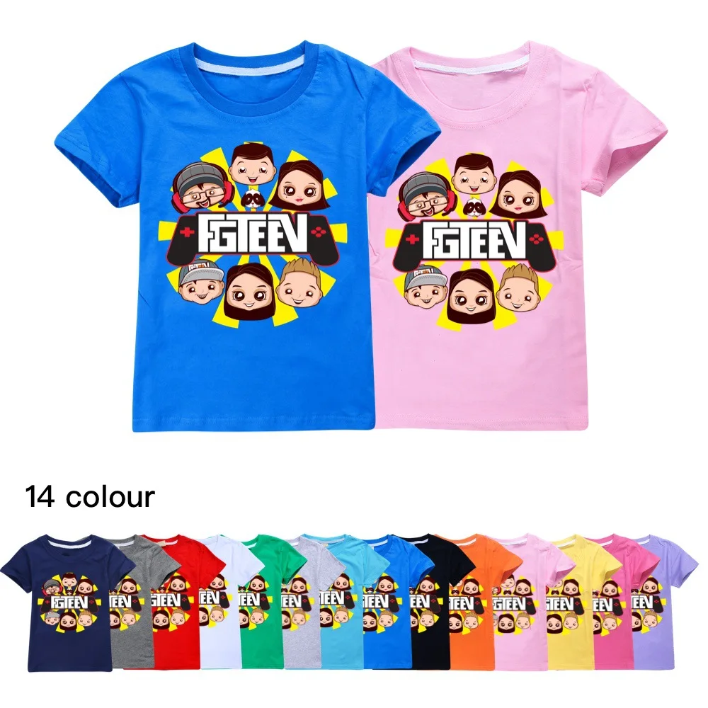 

New Fashion Kids T-Shirt FGTEEN Girls Funny Clothes Boys Costume Children 2024 Summer Tops Kids Clothes Baby Tshirts274