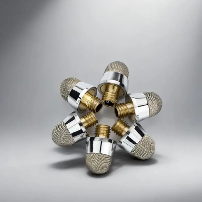 10 Styluses Pen Replacement Heads Silver Fiber Cloth Tip Scratch Proof Design All Device