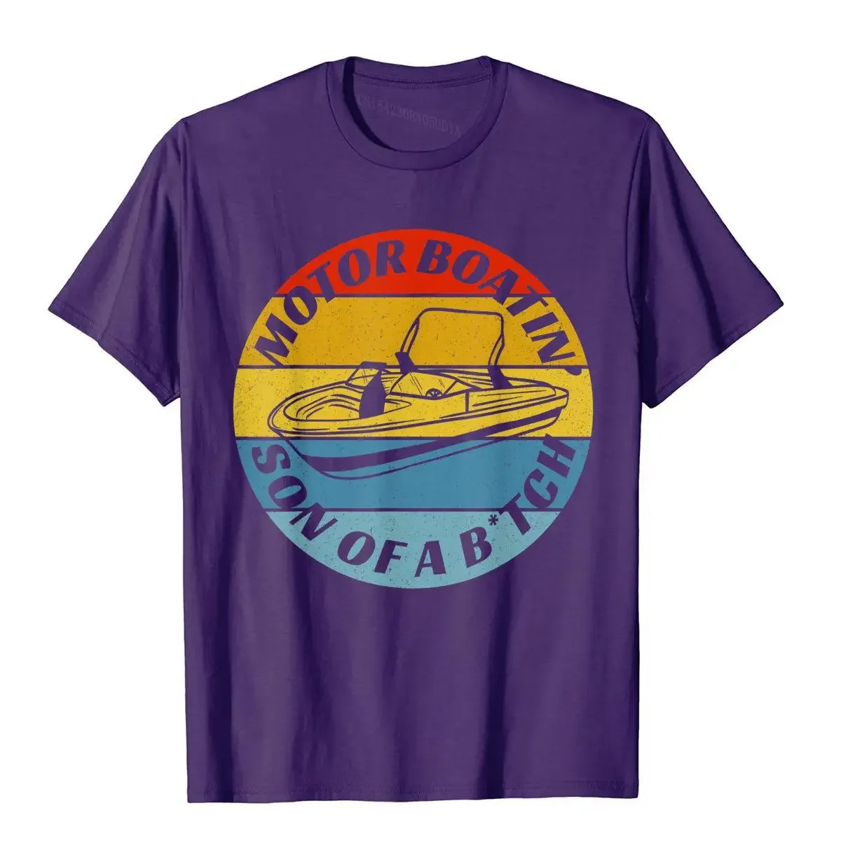 Motorboatin Son Of A Btch Funny Motorboating T-Shirt Retro Fashionable Tees Cotton Top T-Shirts For Men Leisure