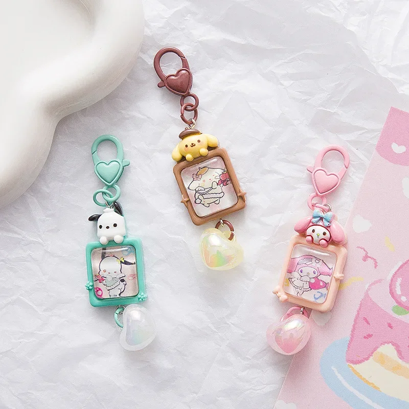 Sanrio น่ารัก Hello Kitty พวงกุญแจ Kawaii การ์ตูน Cinnamoroll Kuromi จี้แฟชั่นกระเป๋าเป้สะพายหลัง Key Ring วันหยุดของขวัญ